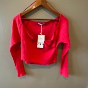 (NWT) ZARA SET (2) CROP/TANK SZ. L, Fits M